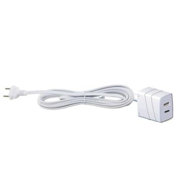 Imagem de Extensão Cabo Prolongador Tomada Usb A+C 3A 3m - Force Line