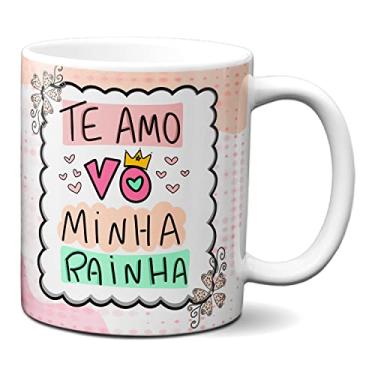 Imagem de Caneca Dia Dos Avós Presente Te Amo Vó Minha Rainha (Branca)