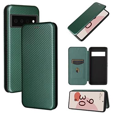 Imagem de For Google Pixel 6 Pro Carbon Fiber Texture Horizontal Flip TPU + PC + PU Leather Case with Card Slot