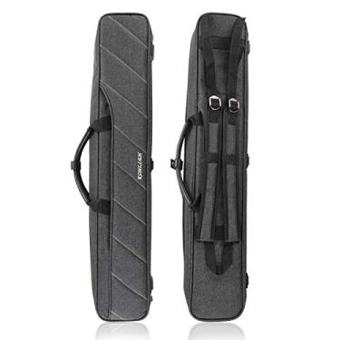 Imagem de KONLLEN Estojo de taco de bilhar de pano Oxford 3x4 (cinza escuro)