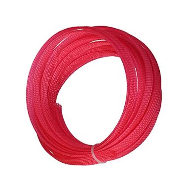 Imagem de Bettomshin 1 peça de comprimento de 4,5 m de manga trançada expansível, largura 8 mm protetor fio flexível manga de malha rosa para televisão áudio computador