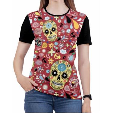 Imagem de Camiseta De Rock N Roll Caveira Moto Feminina Roupas Blusa 5 - Alemark