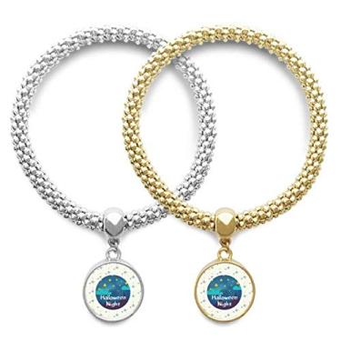 Imagem de DIYthinker Bracelete com pingente The Sky of Halloween Night Lover, joia para presente de casal