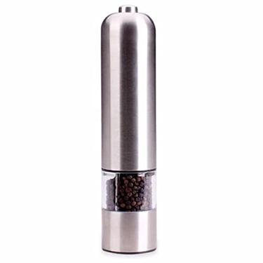 Imagem de Moedor Pimenta Sal Elétrico Automático Pilha Aço Inox