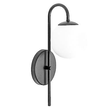 Imagem de Luminária Arandela Parede Jabuticaba Luxo Globo 12 Preto