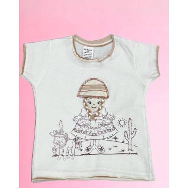 Imagem de Camiseta Infantil Maria Bonita - Cor Natural