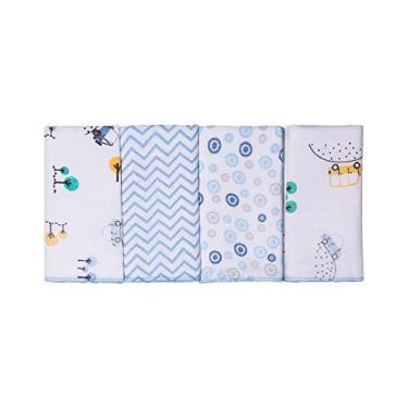 Imagem de PAPI DESDE 1974 Paninho De Boca Bordados Karinho Estampado Para Bebê 32Cm X 32Cm Contém 04 Un