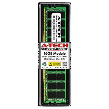 Imagem de A-Tech Substituição RAM de 16 GB para Dell SNP1R8CR/16G, SNP1R8CRC/16G, A7910488, A7945660, A7946645, 1R8CR, 01R8CR | DDR4 2133MHz PC4-17000 2Rx4 ECC RDIMM Single Módulo de memória do servidor