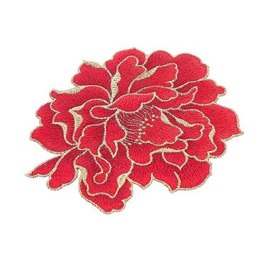 Imagem de Operitacx remendo de bordado de peônia remendos de artesanato DIY 3d jeans adesivos patch floral remendos decorativos de chapéu fragmento roupas decoração de chapéu flores