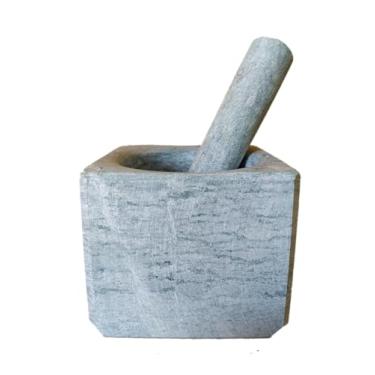 Imagem de Pilão De Pedra Sabão Resistente Quadrado