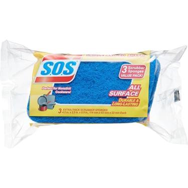 Imagem de Esponja de esfregão para todas as superfícies da S.O.S, 3 unidades (embalagem pode variar)