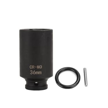 Imagem de FLZOSPER Chave de 1/2 polegada x soquete de impacto de 6 pontos de profundidade de 36 mm, 42 CR-MO