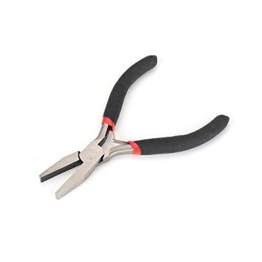 Imagem de FLZOSPER Mini alicate de nariz de corrente, alicate de precisão multifuncional CR-V de 11,4 cm, ferramenta de fabricação de joias, alicate de arame plano para miçangas
