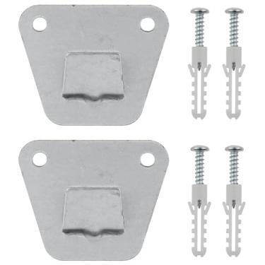 Imagem de AYLIFU 2 conjuntos de suporte de ventilador de parede suporte de ventilador de parede suporte de ventilador de parede com parafusos de fixação, kit de gancho de suporte de ventilador de parede