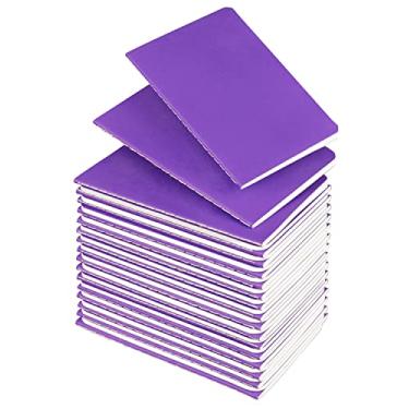 Imagem de Lzerking Cadernos pequenos a granel de 8,9 x 14,9 cm, pacote com 36 minifaixas para diário, capa roxa para crianças, 30 folhas/60 páginas, disponíveis como lembrancinhas de festa ou