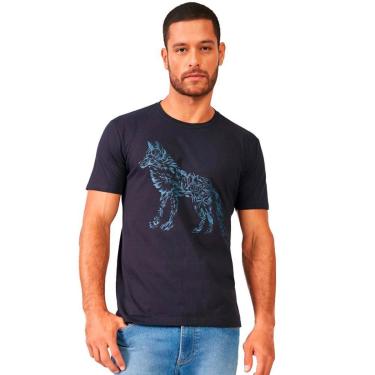 Imagem de Camiseta Acostamento Wolf Flower Masculino-Masculino