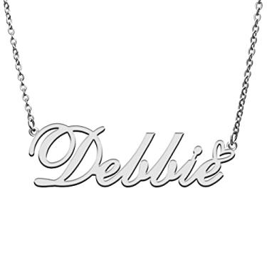 Imagem de RONKAH Colar de nome personalizado personalizado com coração colar de nome personalizado para mulheres colar de moda pessoal melhor presente para menina, mãe, filha, amizade, Natal, aniversário,
