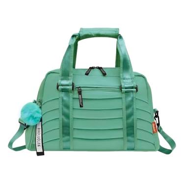 Imagem de Mochila Masculina Feminina Tamanho Médio Prática Resistente Com Saída USB/FONE Ideal Para Escola Viagens Passeio Faculdade Com Cabo (Verde Claro)