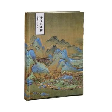 Imagem de Caderno retrô A5 Thousand Miles of Rivers and Mountains 3D Title Page Relief Handwritten Ledger - G-Style