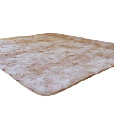 Imagem de Tapete Grande Para Sala de Estar Peludo (Bege Mesclado)
