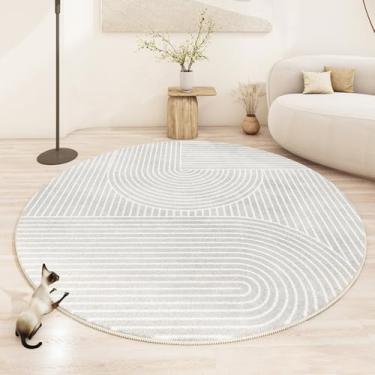 Imagem de Tapetes minimalistas modernos para o quarto grande área sala de estar decoração tapete redondo engrossado casa pelúcia lounge tapete, j, 300x300cm