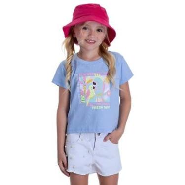 Imagem de BLUSA INFANTIL EM ALGODÃO FLORA ARARA AZUL SERELEPE-Feminino