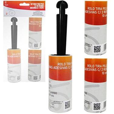 Imagem de Tira Pelo Roupa Rolo Adesivo Rolinho C/ 20 Folhas e 2 Refil