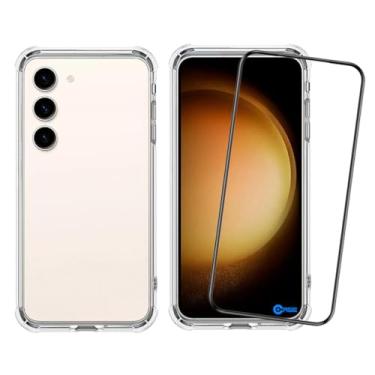 Imagem de Capa Capinha Case Anti Impacto Transparente Premium Silicone + Película de Vidro 3D para Samsung Galaxy S23