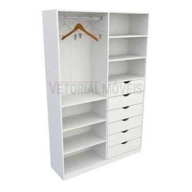 Imagem de Armário Arara Gaveta Verônica M2 Mdp Sapato Roupa Loja - VETORIAL MÓVE