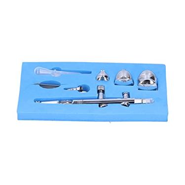 Imagem de Kit de mini aerógrafo Garosa G1/8, kit versátil de aerógrafo de alimentação por gravidade de ação dupla - spray auto gráficos, arte, artesanato, tatuagens, revestimento de tinta e tratamento de parede