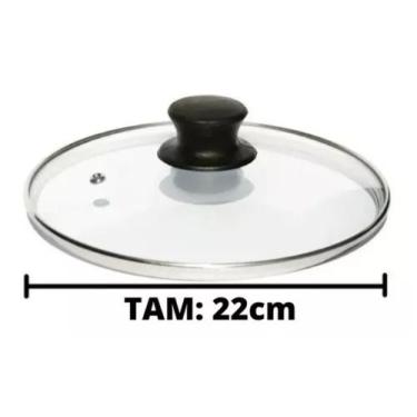 Imagem de Tampas De Vidro Temperado c/ Saída á Vapor Números: 14,16,18,20,22,24,