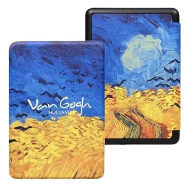 Imagem de Capa Para Kindle 11ª Geração 2024 e 2022 (C2V2L3 e RS23CV) - Rígida - Sistema de Hibernação - Fechamento Magnético (Campo de Trigo)