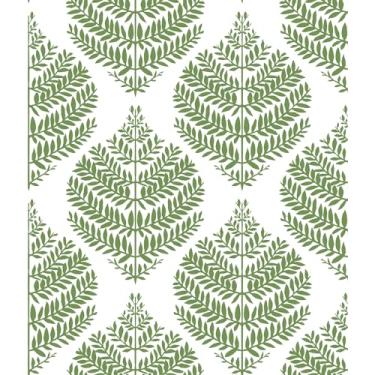 Imagem de RoomMates Papel de parede RMK11513WP Hygge Fern Damask Green Peel and Stick
