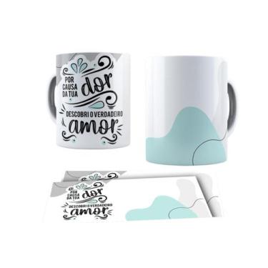 Imagem de Canecas de Porcelana Branca Personalizadas Cristã Ele Vive - Estampa S