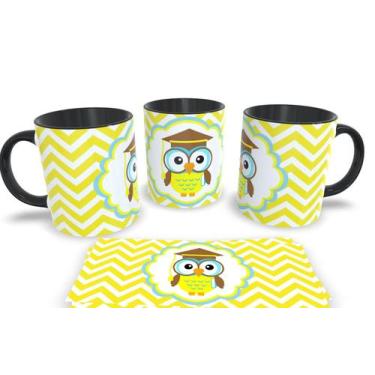 Imagem de Canecas Preta Personalizadas dia dos Professores - Estampa Sublimada, 