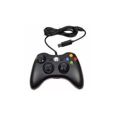 Imagem de Controle compativel para Xbox 360 ( com fio ) - Usb - preto marca - m.