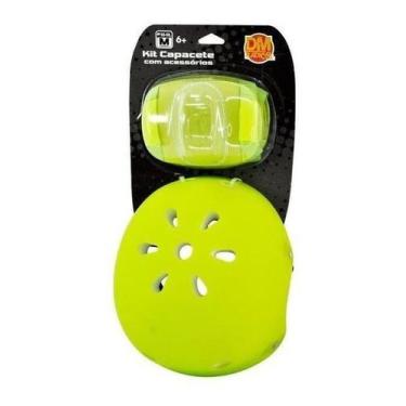 Imagem de Proteção Com Capacete Joelheira Cotoveleira Dm Radical Verde - DM Toys