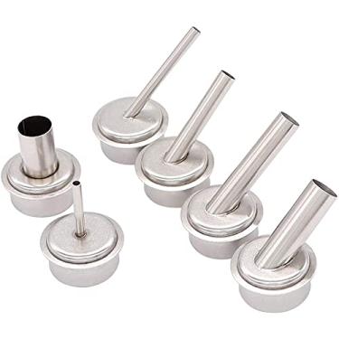 Imagem de 9 pçs/conjunto 861DW bocais resistentes a pistola de ar quente 861dw estação de retrabalho rápido bocais resistentes à pistola de calor bocal de ângulo curvo de 45 graus para reparo de solda de