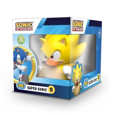 Imagem de TUBBZ Boxed Edition Super Sonic Collectible Vinyl Rubber Duck Figure - Official Sonic The Hedgehog Merchandise - TV, Movies & Video Games