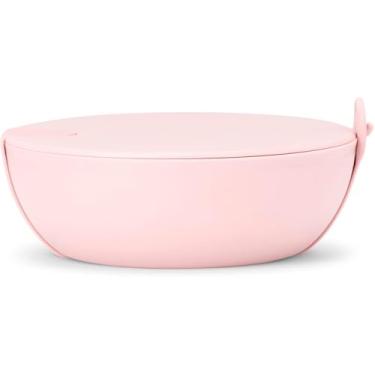 Imagem de W&P Porter Recipiente de plástico para almoço com exterior antiderrapante protetor, blush 1 litro, Tira de silicone com tampa e fecho de pressão