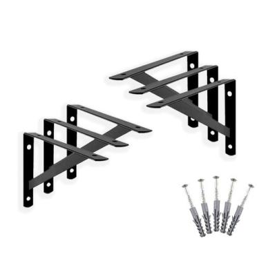 Imagem de 6 X Suporte Mão Francesa 50cm + Kit De Parafusos E Buchas - Hayner, Pr