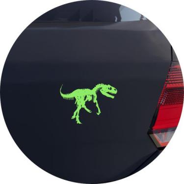 Imagem de Adesivo de Carro Jurassic Park - Tiranossauro T-Rex - Cor Verde Claro 
