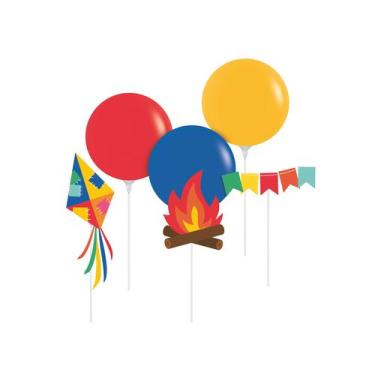 Imagem de Kit Balão Topo de Bolo Festa Junina - Cromus - Rizzo
