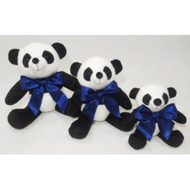 Imagem de Trio De Urso Panda  Pelúcia  -decoração para Quarto e Nichos - XÚ BABY