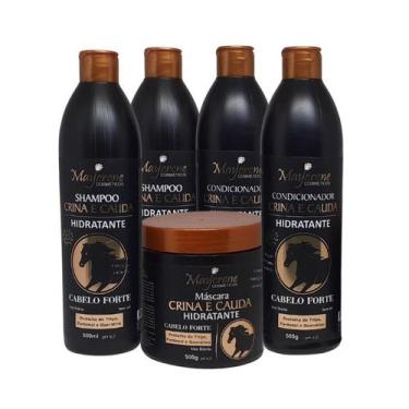 Imagem de Kit Crina E Cauda (2 Shampoo, 2 Condicionador e 1 Máscara) Maycrene