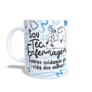 Imagem de Caneca Flork Profissões - Sou Técnico Enfermagem - Jlssublimação, Azul