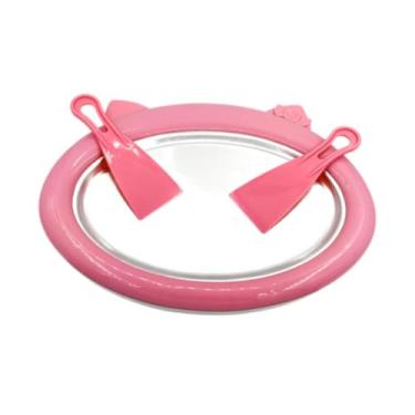 Imagem de Ioensy Fabricante de sorvete, fabricante de placa de sorvete, fabricante de sorvete instantâneo caseiro doméstico para sorvete, sorvete de sanduíche, Rosa