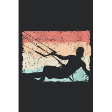 Imagem de Womens Surfing Retro Kiteboarding Kitesurfer Surfer Kitesurfen Nice Graphic: Lined Journal Notebook To Do Schedule, Medium 6x9 Inches, 100 Pages, Printed Cover