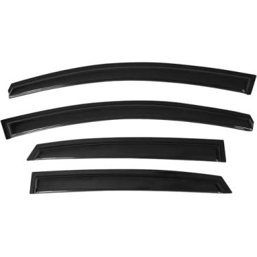 Imagem de Viseiras de janela de fita para Nissan Sentra 2013-2019, defletores de vento de janela automáticos laterais, ventshade, protetores de chuva para carros/caminhões