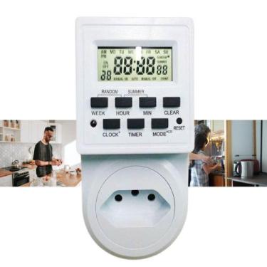 Imagem de Timer Digital Bivolt LCD Programável Temporizador Tomada - bmax